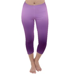 Purple Gradient Ombre Capri Winter Leggings  by SpinnyChairDesigns