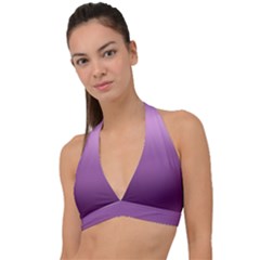 Purple Gradient Ombre Halter Plunge Bikini Top by SpinnyChairDesigns