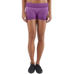 Purple Gradient Ombre Yoga Shorts by SpinnyChairDesigns