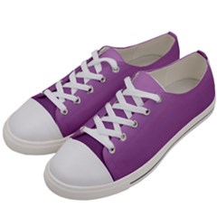 Purple Gradient Ombre Women s Low Top Canvas Sneakers by SpinnyChairDesigns