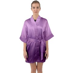 Purple Gradient Ombre Half Sleeve Satin Kimono  by SpinnyChairDesigns