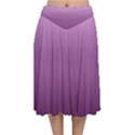 Purple Gradient Ombre Velvet Flared Midi Skirt View1