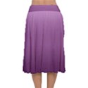 Purple Gradient Ombre Velvet Flared Midi Skirt View2