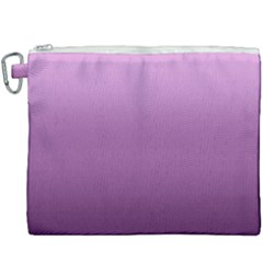 Purple Gradient Ombre Canvas Cosmetic Bag (xxxl) by SpinnyChairDesigns