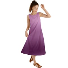 Purple Gradient Ombre Summer Maxi Dress by SpinnyChairDesigns