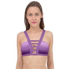 Purple Gradient Ombre Cage Up Bikini Top by SpinnyChairDesigns