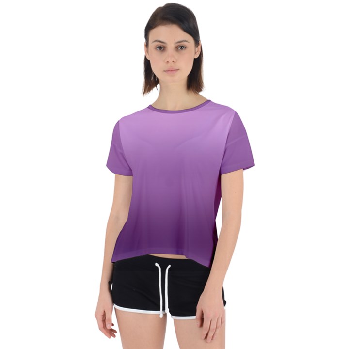 Purple Gradient Ombre Open Back Sport Tee