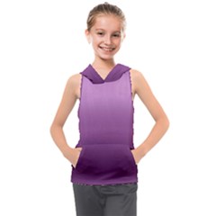 Purple Gradient Ombre Kids  Sleeveless Hoodie