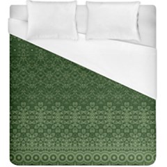 Boho Fern Green Pattern Duvet Cover (king Size) by SpinnyChairDesigns