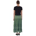 Boho Fern Green Pattern Flared Maxi Skirt View2