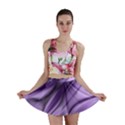 Purple Abstract Art Mini Skirt View1