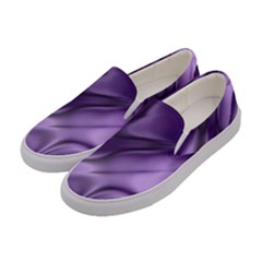 Purple Abstract Art Women s Canvas Slip Ons by SpinnyChairDesigns