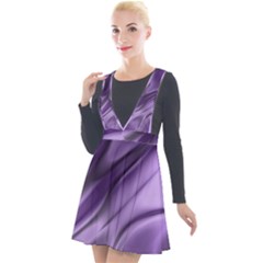 Purple Abstract Art Plunge Pinafore Velour Dress by SpinnyChairDesigns