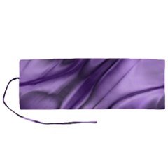 Purple Abstract Art Roll Up Canvas Pencil Holder (m) by SpinnyChairDesigns