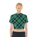 Biscay Green Black Plaid Cotton Crop Top View2