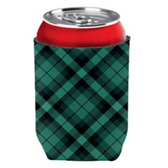 Biscay Green Black Plaid Can Holder by SpinnyChairDesigns