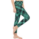 Biscay Green Black Plaid Lightweight Velour Classic Yoga Leggings View4