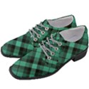 Biscay Green Black Plaid Women Heeled Oxford Shoes View2