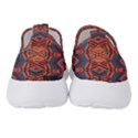 Boho Light Brown Blue Pattern Women s Slip On Sneakers View4