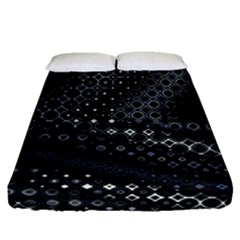 Black Abstract Pattern Fitted Sheet (queen Size) by SpinnyChairDesigns