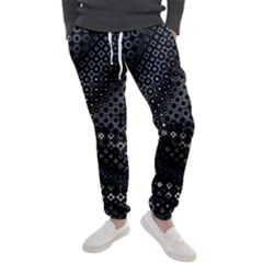 Black Abstract Pattern Men s Jogger Sweatpants by SpinnyChairDesigns