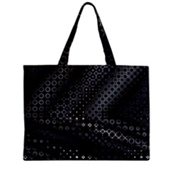 Black Abstract Pattern Zipper Mini Tote Bag by SpinnyChairDesigns