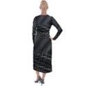 Black Abstract Pattern Velvet Maxi Wrap Dress View2