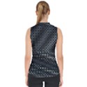 Black Abstract Pattern Mock Neck Shell Top View2