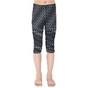 Black Abstract Pattern Kids  Capri Leggings  View1