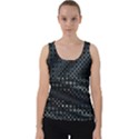 Black Abstract Pattern Velvet Tank Top View1