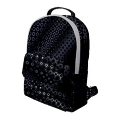 Black Abstract Pattern Flap Pocket Backpack (large) by SpinnyChairDesigns