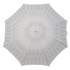 Boho White Wedding Pattern Straight Umbrellas by SpinnyChairDesigns