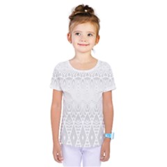 Boho White Wedding Pattern Kids  One Piece Tee