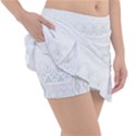 Boho White Wedding Pattern Tennis Skorts View3