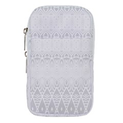 Boho White Wedding Pattern Waist Pouch (small) by SpinnyChairDesigns