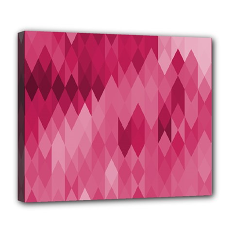 Blush Pink Geometric Pattern Deluxe Canvas 24  X 20  (stretched) by SpinnyChairDesigns