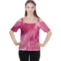 Blush Pink Geometric Pattern Cutout Shoulder Tee View1