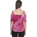 Blush Pink Geometric Pattern Cutout Shoulder Tee View2