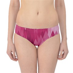 Blush Pink Geometric Pattern Hipster Bikini Bottoms by SpinnyChairDesigns