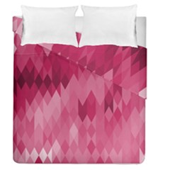 Blush Pink Geometric Pattern Duvet Cover Double Side (queen Size) by SpinnyChairDesigns