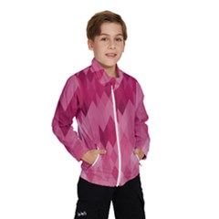 Blush Pink Geometric Pattern Kids  Windbreaker by SpinnyChairDesigns