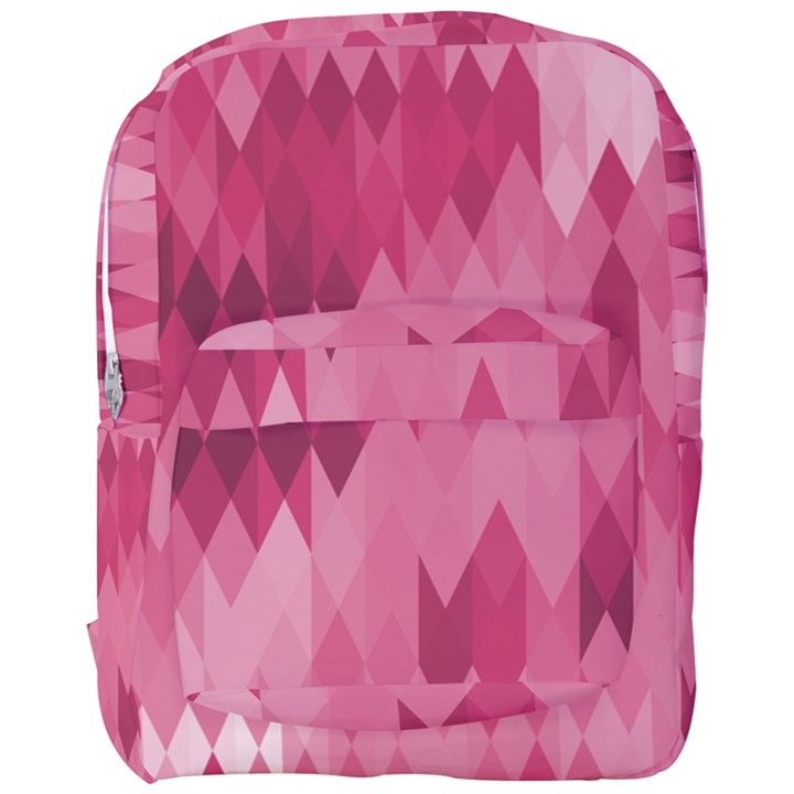 Blush Pink Geometric Pattern Full Print Backpack