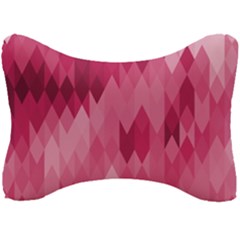 Blush Pink Geometric Pattern Seat Head Rest Cushion by SpinnyChairDesigns