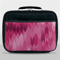 Blush Pink Geometric Pattern Lunch Bag by SpinnyChairDesigns