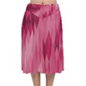 Blush Pink Geometric Pattern Velvet Flared Midi Skirt View1