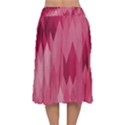 Blush Pink Geometric Pattern Velvet Flared Midi Skirt View2