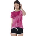 Blush Pink Geometric Pattern Short Sleeve Foldover Tee View1