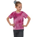 Blush Pink Geometric Pattern Kids  Mesh Piece Tee View1