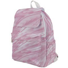 Pastel Pink Feathered Pattern Top Flap Backpack by SpinnyChairDesigns