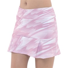 Pastel Pink Feathered Pattern Tennis Skorts by SpinnyChairDesigns